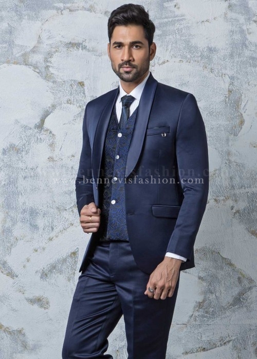 Blue Designer Mens Suit | Bennevis Fashion