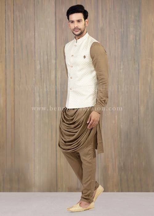 Silk Bandi Kurta set for Men | Bennevis Fashion