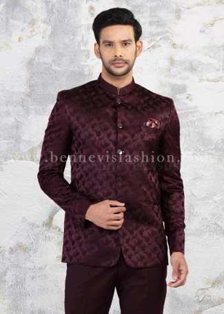 jet black bandhgala jodhpuri suit